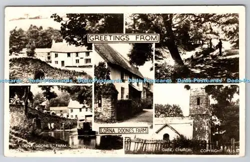 R764180 Grüße aus der Lorna Doones Farm Oare Kirche F Frith Reigate Mehrfachansicht