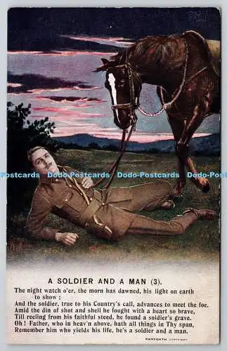 R765926 A Soldier and a man Bamforth Holmfirth England New York Songs Series No