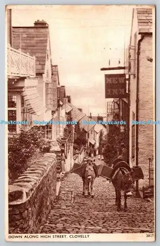 R765928 Clovelly Down Along High Street E A Sweetman Tunbridge Wells Solograph S