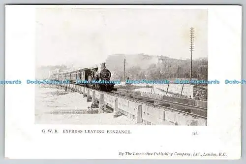 R764279 G W R Express verlässt Penzance The Locomotive Publishing London