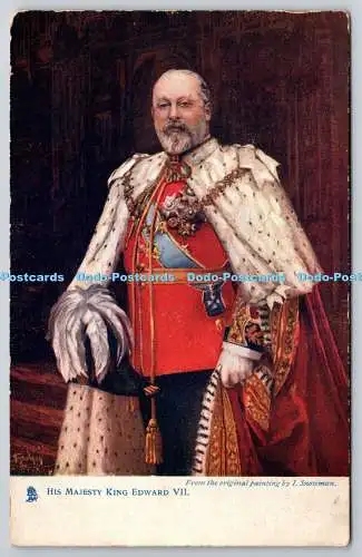 R765986 Seine Majestät König Edward VII Tuck Oilette 6699 I Schneemann