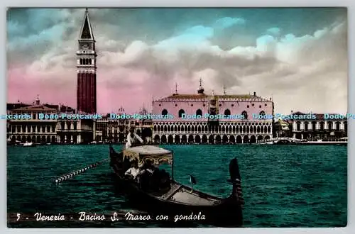 R764341 Venezia Bacino S Marco Con Gondola Ardo Fotocelere RP