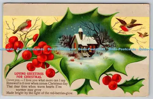 R764423 Loving Greetings For Christmas H Vertigen London Series No 1384 PM Burnl