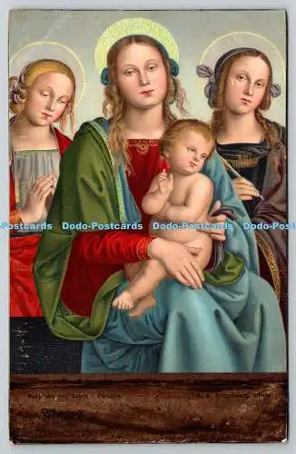 R766157 Vienne Mary and Two Saints Perugino Misch and Co Series No 1071 K K Hofm