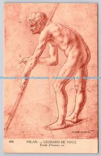 R766195 Milan Etude d Homme Nu Leonard de Vinci A Moutet