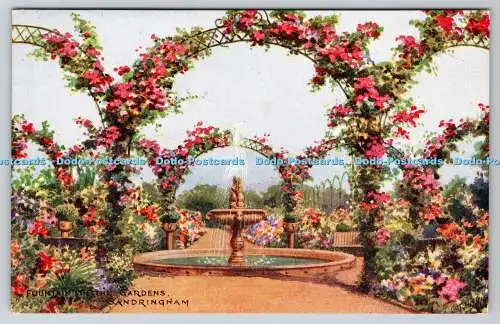 R767534 Sandringham Fountain in the Gardens J Salmon Sevenoaks England C T Howar