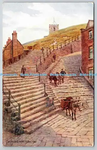 R766350 Whitby Church Steps J Salmon Ltd A R Quinton 1937