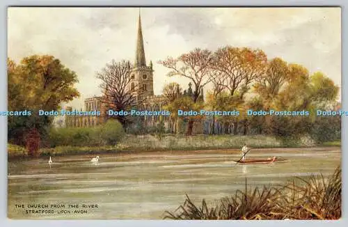 R767592 Stratford Upon Avon The Church From the River J Salmon Sevenoaks