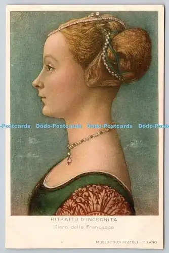 R766405 Milano Museo Pezzoli Ritratto di Incognita Piero della Francesca No 21