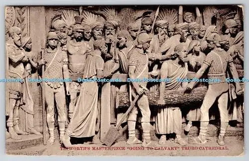 R767650 Truro Cathedral Tinworth Masterpiece Going to Calvary Tims Series 1907