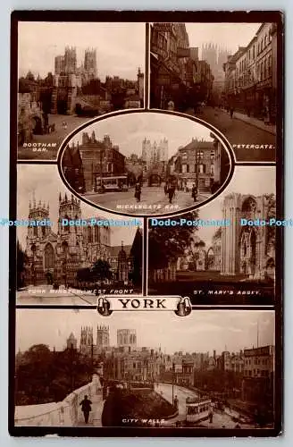 R766537 York Micklegate Bar Bootham Bar Petergate St Mary Abbey City Walls W A B