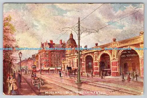 R766707 Leicester Midland Station H and A Bennett 1909