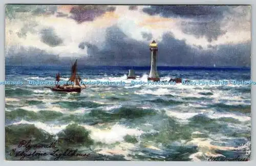 R767943 Plymouth Eddystone Lighthouse Tuck Oilette Serie III 7507 H B Wimbush