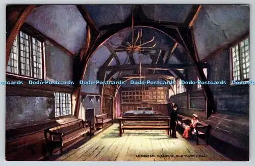 R766725 Leicester Interieur Altes Rathaus Raphael Tuck und Söhne Oilette Postkarte