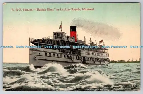 R769507 Montreal R and O Steamer Rapids King in Lachine Rapids Valentine and Son