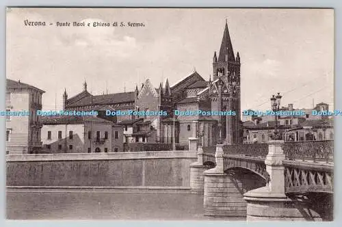 R766809 Verona Ponte Navi e Chiesa di S Ferma Brunner und C