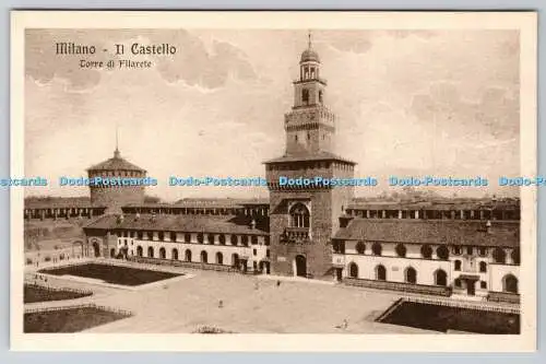 R766855 Milano Il Castello Torre do Filarete