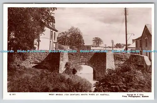 R766872 St Austell West Bridge 15th century White River George W F Ellis Twin M