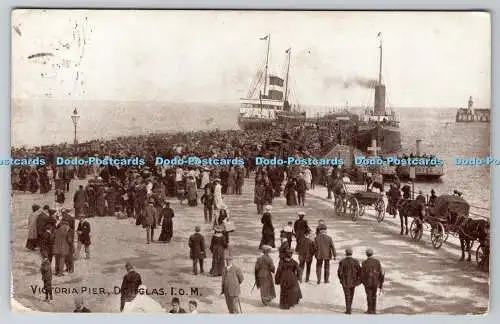 R766960 I o M Douglas Victoria Pier Postkarte 1907