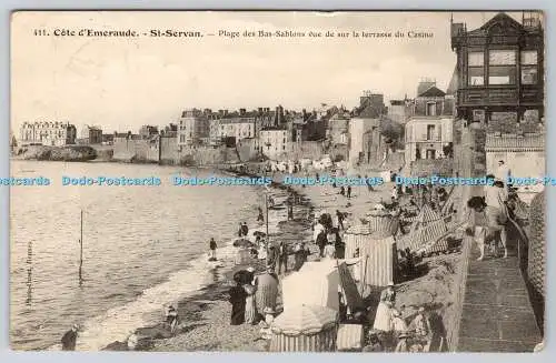 R769699 Cote d Emeraude St Servan Plage des Bas Sablons vue sur la Terrasse du C