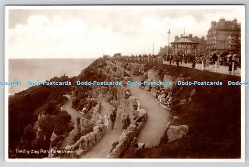 R769741 Folkestone Der Zick-Zack-Weg RP Postkarte