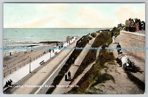 R769800 Aberystwyth The Castle Promenade and Beach E T W Dennis and Son Ltd Dain