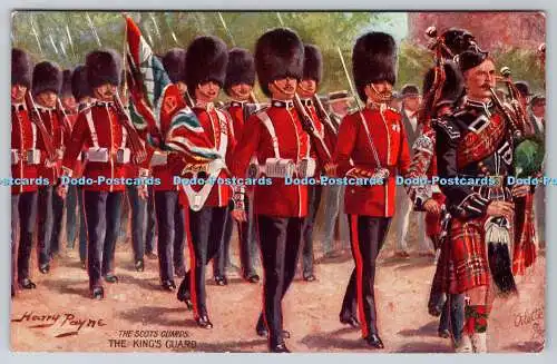 R767110 The Scots Guards The King Guard Military London Tuck Oilette No 6412 A H