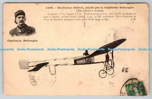 R769875 Monoplan Bleriot Pilote par le Capitaine Bellanger J Hauser