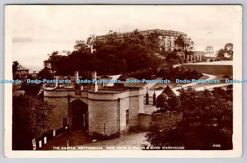 R767146 Nottingham The Castle View From S Peach Peveril Real Photo Series