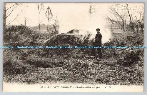 R769891 Au Pays Landais Charbonniere en Feu Marcel Delboy