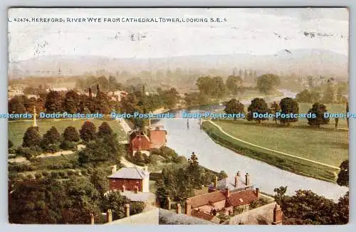 R769905 Hereford River Wye vom Cathedral Tower Looking S E Photochrom Co Ltd CE