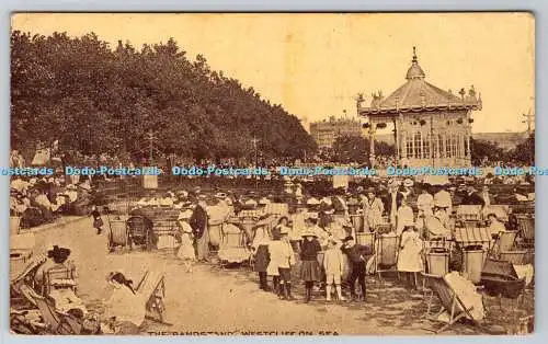 R767381 Westcliff on Sea The Bandstand W B PM Southend on Sea Essex 1928