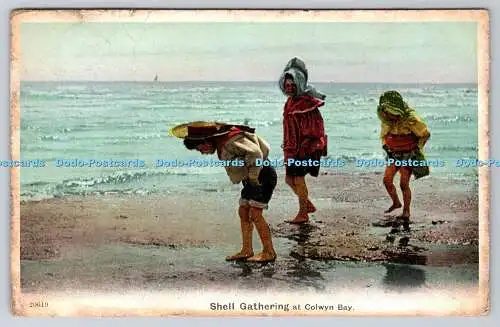 R769235 Shell Gathering at Colwyn Bay Picture Post Card