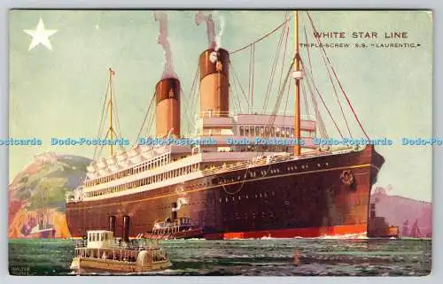 R768073 White Star Liner Triple Screw S Laurentic One of The Largest and Faste