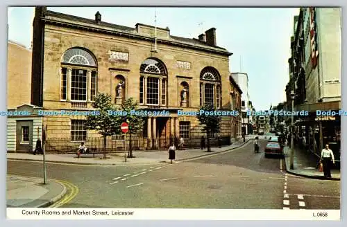 R768082 Leicester County Rooms and Market Street E T W Dennis Scarborough