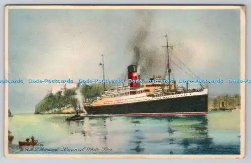 R768098 R M S Aurania Cunard White Star Printed in England