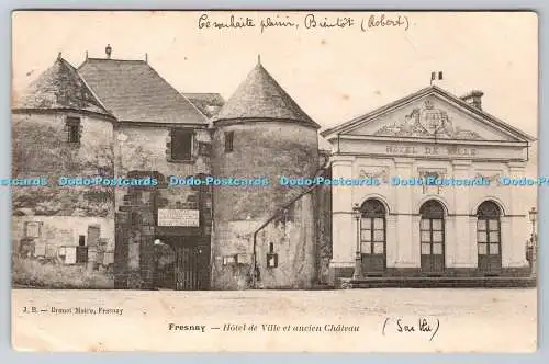 R769266 Fresnay Hotel de Ville et Ancien Chateau J B Brunet Moire 1904