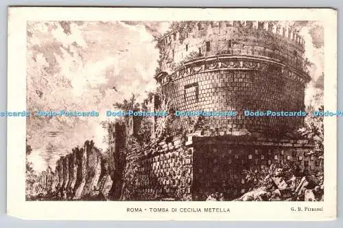 R768133 Roma Tomba di Cecilia Metella G B Piranesi Danesi E V R