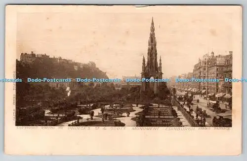 R768147 Edinburgh Princes St and Scott Monument James Patrick Castle Serie Post