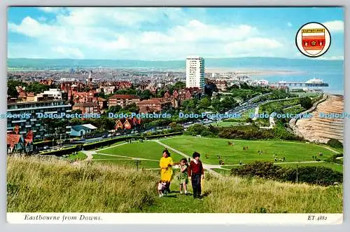 R769320 Eastbourne From Downs Elgate Postkarten 1973