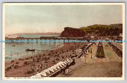 R768157 Teignmouth The Beach and Pier Harvey Barton 1954