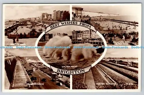 R769328 Beste Wünsche von Brighton Splash Point Valentine RP 1958 Multi View