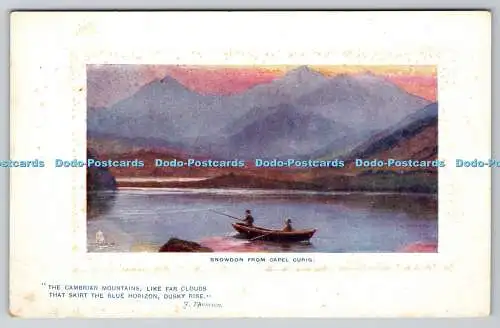 R768186 Snowdon From Capel Curig Picturesque Wales Tuck Oilette Platemarked No 9