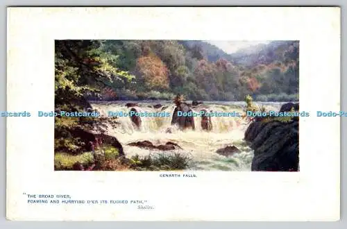 R768187 Cenarth Falls Picturesque Wales Tuck Oilette Platemarked No 9718