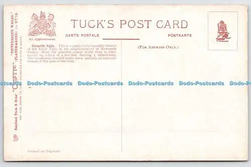 R768187 Cenarth Falls Picturesque Wales Tuck Oilette Platemarked No 9718