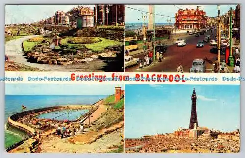 R769359 Grüße von Blackpool Sanderson und Dixon Farbbilder Ambleside P