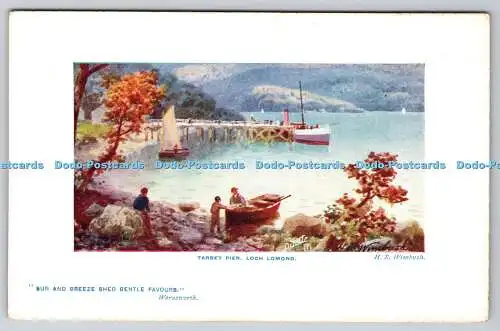 R768203 Loch Lomond Tarbet Pier Tuck Oilette Platemarked No 9746 H B Wimbush