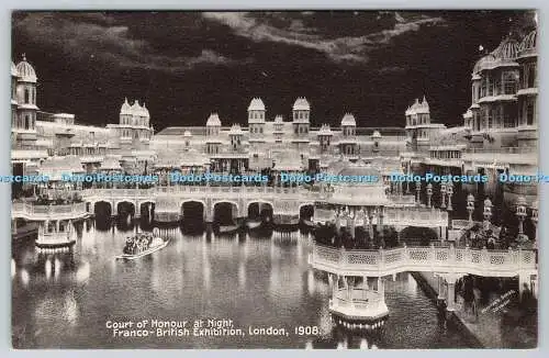 R769459 London Franco British Exhibition Court of Honour at Night Valentine Seri