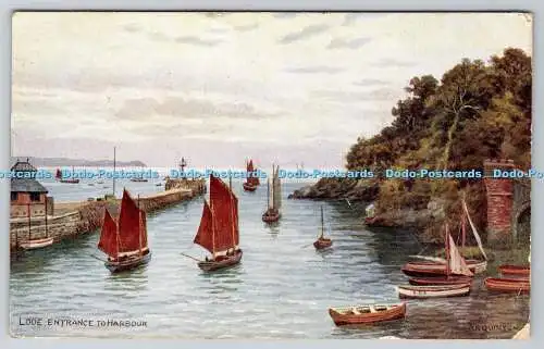 R769480 Looe Eingang zum Hafen J Salmon Sevenoaks England A R Quinton