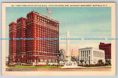 R768314 N Y Buffalo New York State Office Bldg Statler Hotel and McKinley Monume